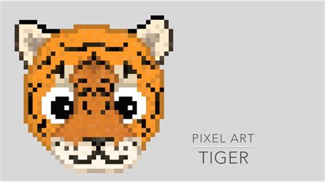 Pixel Art Tiger Youtube