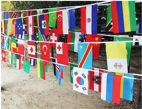 2030cm String Flag 100 Countries Around The World Nations Flag Small