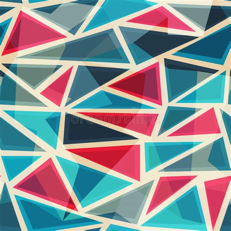 Mosaic Modern Triangles Seamless Pattern Stock Vector Illustration Of