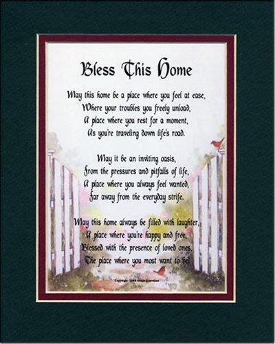Bless This Home A Housewarming T 204 Touching 8x10 Poem Double