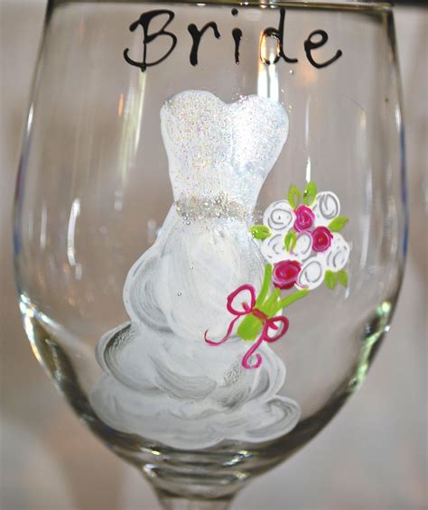 Wedding Favor Wedding Wine Glasses Handpainted By Thetoasthostess