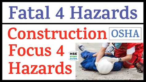 Fatal Four Hazards Construction Focus Four Hazards Osha Fatal