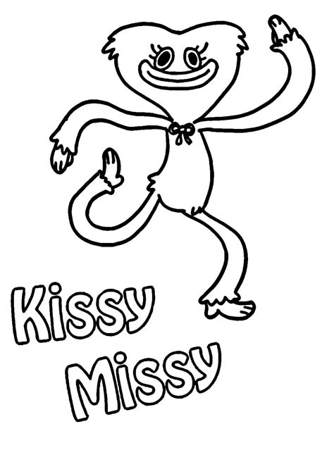 Dibujos De Huggy Wuggy Con Kissy Missy Para Colorear Para Colorear 9108