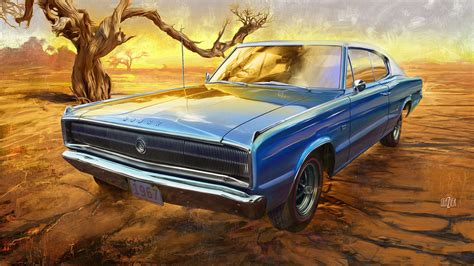American Muscle Car Paintings Behance