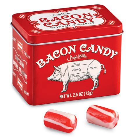 Individually Wrapped Bacon Favored Striped Candy | Collections Etc.