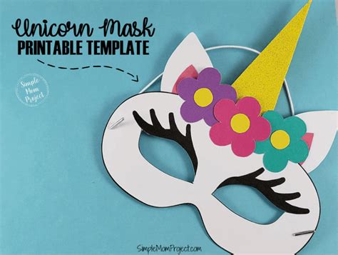 Unicorn Face Masks With Free Printable Templates Face Masks For Kids