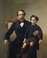 Portrait de l'Empereur Louis-Napoleon Bonaparte et son fils le Prince ...