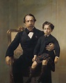 Portrait de l'Empereur Louis-Napoleon Bonaparte et son fils le Prince ...