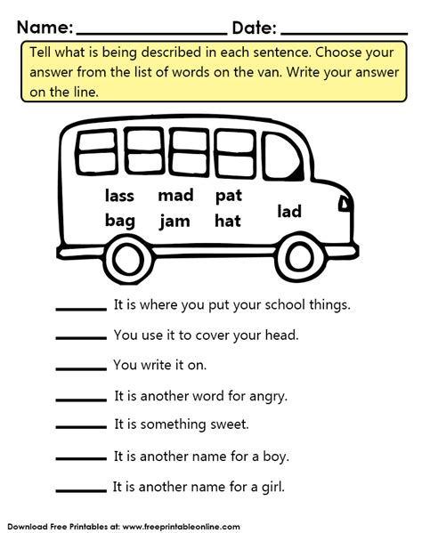 2nd Grade Vocabulary Worksheets Free Printable Online Blog