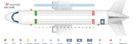 Seat Map And Seating Chart Atr 72 600 Virgin Australia Atr 72 Fleet