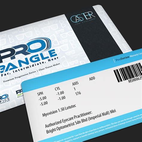 Page contents what is the use of warranty cards? Warranty card that customers will keep! for optical lens, | Business card contest