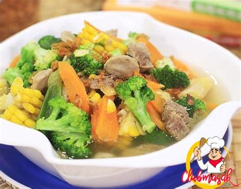 Masak dengan api kecil selama ± 5 menit sambil diaduk. Resep Hidangan Sayur Sup Jagung Campur Brokoli, Club Masak | Makanan sehat, Resep masakan, dan Resep