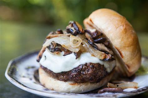 Grilled Beef And Mushroom Burger Recipe