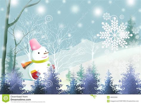 White christmas (оригинал rod stewart). White Christmas Background With Cute Snowman - Graphic ...