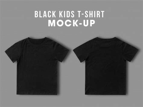blank black kids  shirt mock  templat premium psd freepik psd mockup design kids