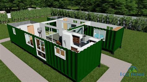 SCH X Ft Custom Container Home With Breezeway D Render Video