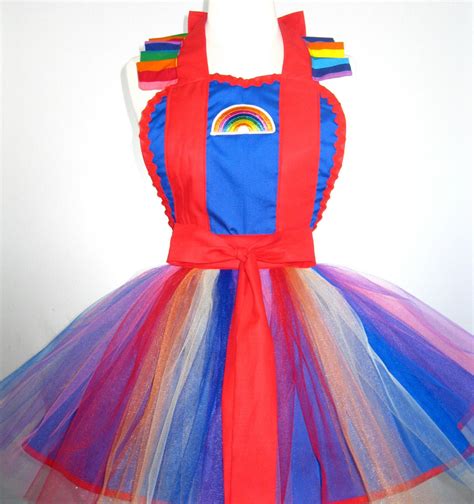 Adult Rainbow Brite Costume Tutu Apron