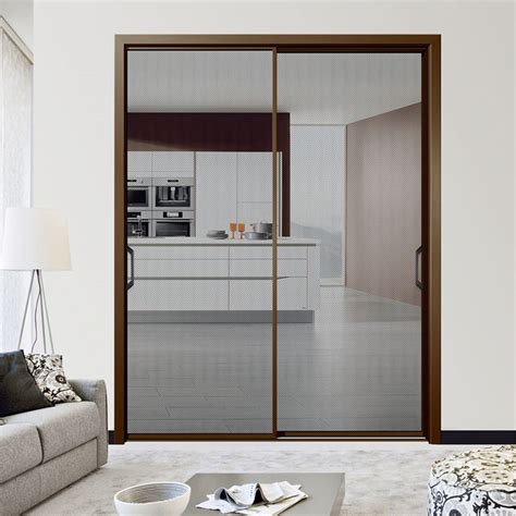 Modern Design Sound Proof Aluminum Double Glass Kitchen Sliding Door