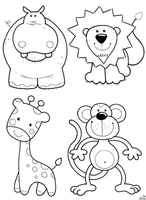Printable Zoo Animals Coloring Pages For Kids And Adults