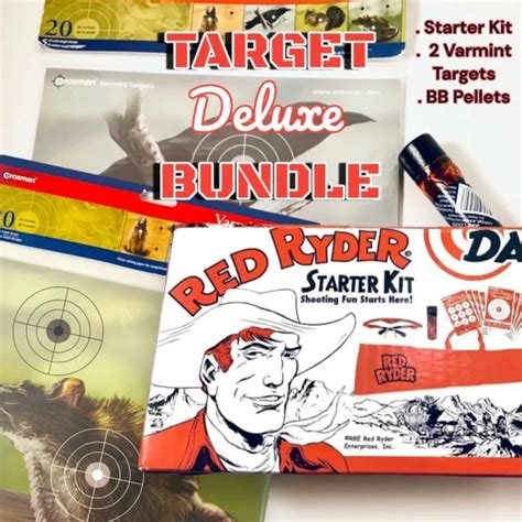 DAISY RED RYDER Carbine BB Gun Deluxe Bundle 350BB TUBE Glasses Sleeve