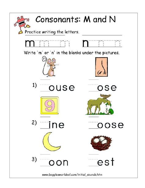 Letter M Sound Worksheet Letter Worksheets For Preschool Printable