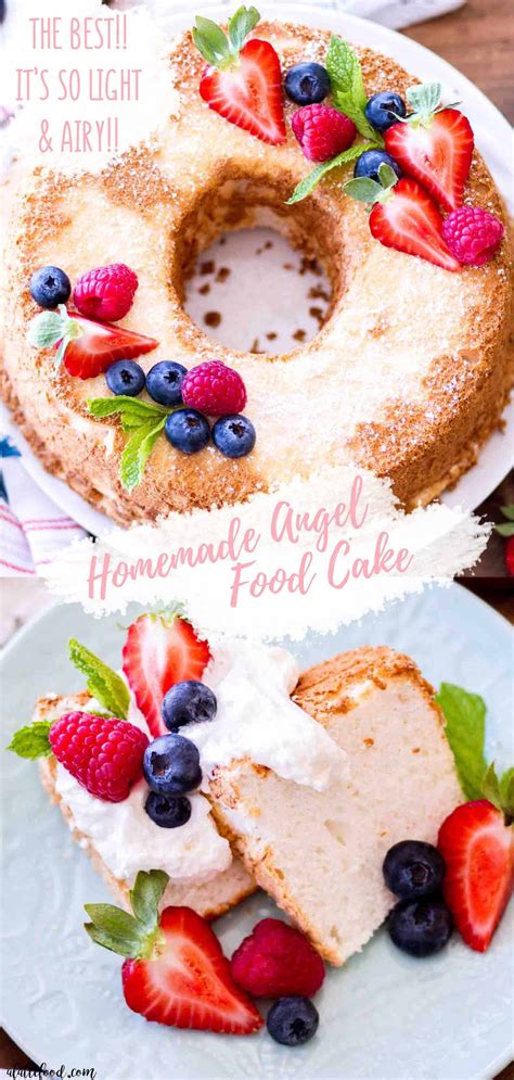 Awesome strawberry angel food cake dessertfood.com. Homemade Angel Food Cake is actually really easy to make at home. This recipe is a low fat ...