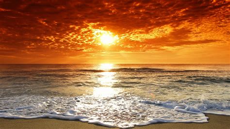 Beauty Orange Beach Wallpaper Beach Sunset High Resolution