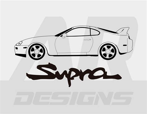 Toyota Supra Mk4 Side Silhouette Png  Svg Etsy