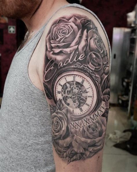 100 Awesome Watch Tattoo Designs Art And Design Watch Tattoos Half