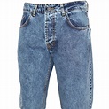 Jeans uomo denim lavaggio graduale slim fit a cavallo basso 4 tasche ...