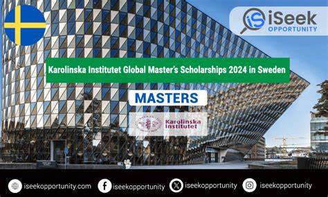 The Karolinska Institutet Global Masters Scholarships 2024 In Sweden