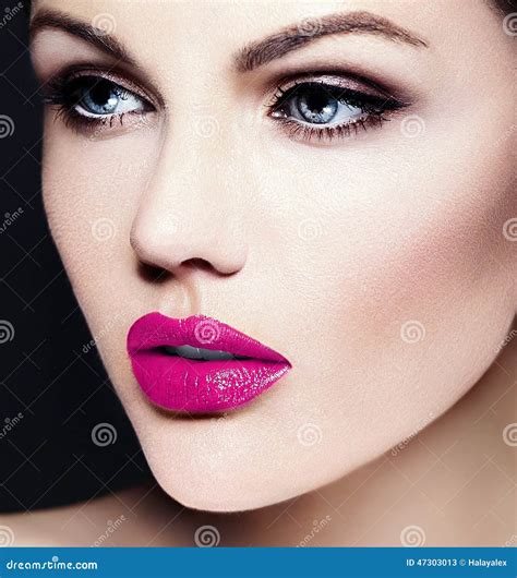 Beauty Portrait Of Sensual Model With Makeup Stock Image Image Of