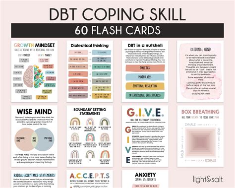 Dbt Coping Skill Cards Dialectical Behavior Therapy Dbt Etsy Australia