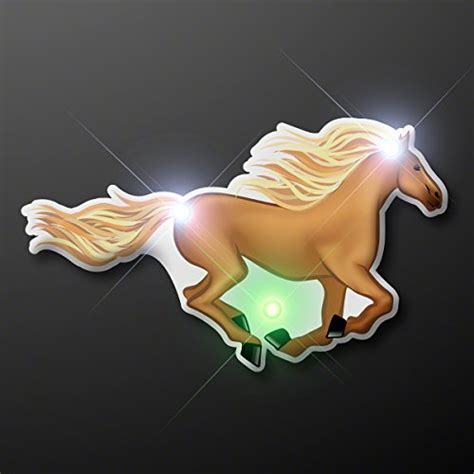 Buy Light Up Horse Flashing Blinking Led Body Light Lapel Pin 5 Pack