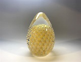Crystal 24k Pure Gold Hand Blown Egg Paperweight FM Konstglas, Ronneby ...