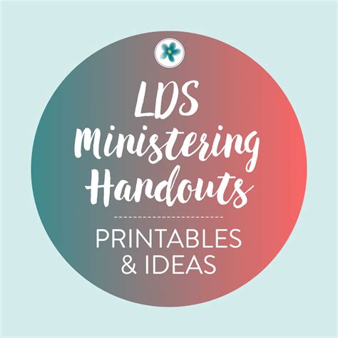 Lds Ministering Handouts Printables And Ideas In 2021 Relief Society
