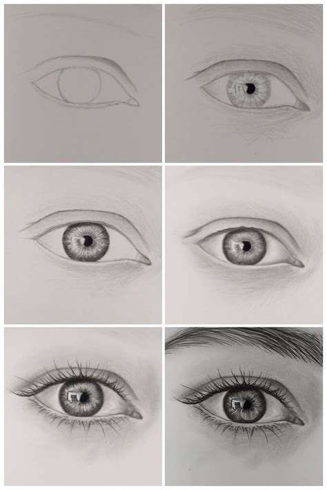 How To Draw Realistic Eyes Step By Step Drawing Step Eye Eyes Pencil