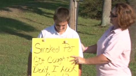 Mother Shames Son With Pot Smoking Sign Cnn Video