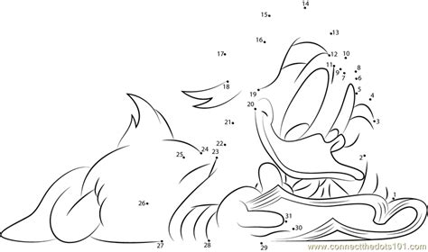 Donald Duck Reading A Book Connect The Dots Worksheet Dot To Dot Printable Dot Worksheets