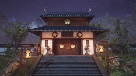 Temple, art and anime sakura. ArtStation - Feudal Dōjō Sakura, Adrien Leclercq | Dojo ...