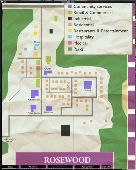 Project Zomboid Rosewood Map