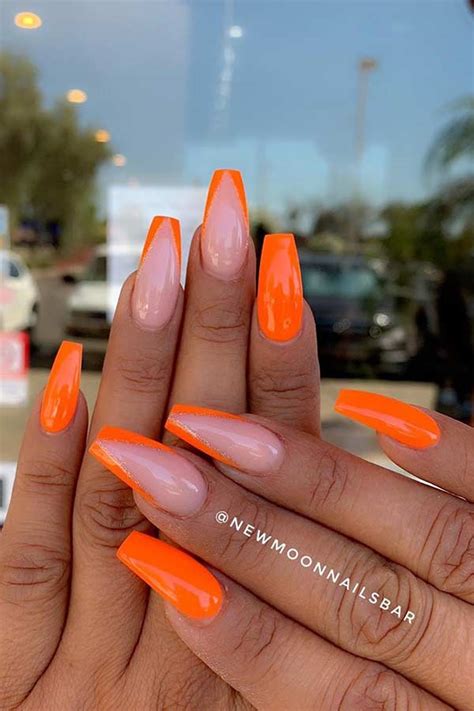 Nail Art With Orange Colour Daily Nail Art And Design