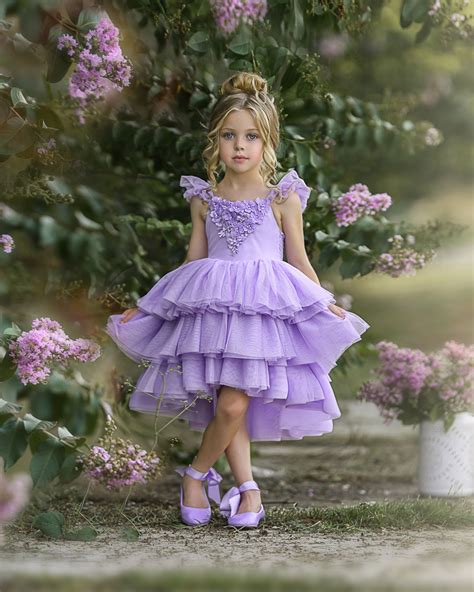 Lovely Little Lady Dress Dollcake Lilac Girls Dress Flower Girl