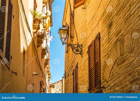 Typical Seaside Village In Marche In Italy Stock Photo Image Of