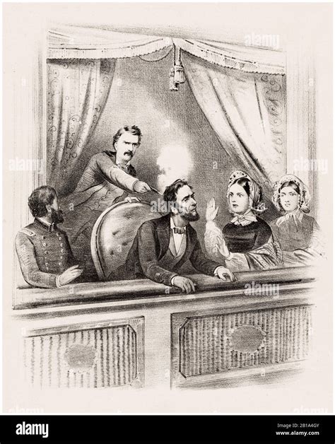 Assassination Of President Abraham Lincoln April 14th 1865 At Fords