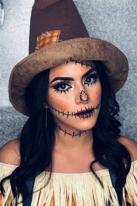 45 scarecrow makeup ideas for halloween stayglam scarecrow halloween makeup cute halloween