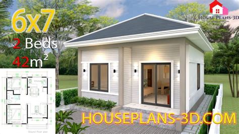 House Design 7x14 With 3 Bedrooms Terrace Roof In 2019