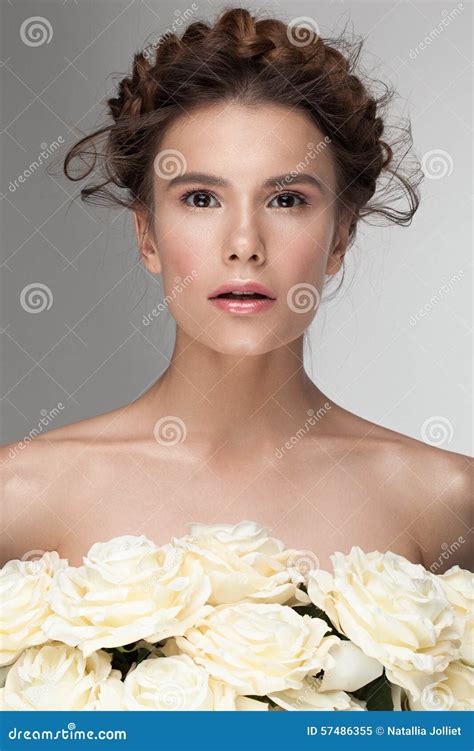 Sensual Beauty Portrait Of White Caucasian Model Stock Image Image