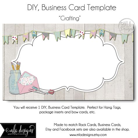 Crafting Business Card Template Crafting Business Card Etsy