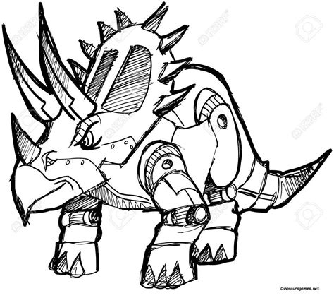 Find another picture likes print coloring pages, kids coloring, and etc. Robot Dinosaur 3 Coloring Page | Dinosaur coloring pages ...